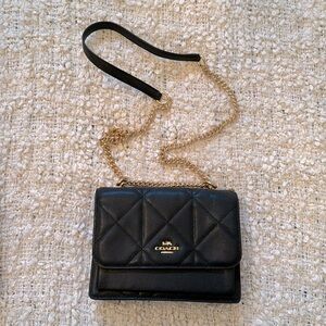 Coach Klare quilted crossbody bag with chain and leather strap